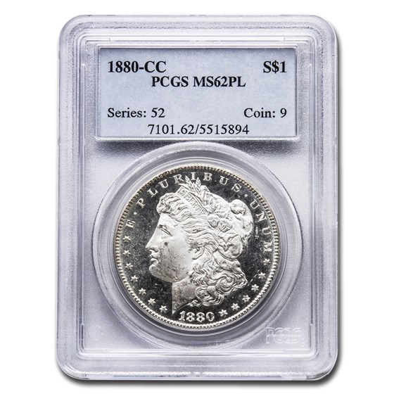 1880-CC Morgan Dollar MS-62 PL PCGS 1880-CC Morgan Dollar MS-62 PL PCGS